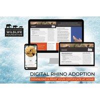 Digital Rhino Adoption Pack - Personalised Certificate, Fact Sheets & Photo - 3 Options - David Shepherd Wildlife Foundation - Ideal Gift for Conserva
