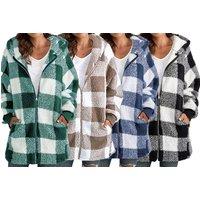 Plaid Hooded Jacket For Women In 7 Colours And 8 Sizes