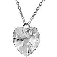 Clear Crystal Heart Pendant Necklace