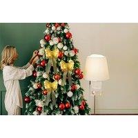 Festive Led Luminous Bow Christmas Tree Decor - Silver