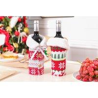 Festive Christmas Wine Bottle Sleeves - Two Designs