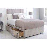 Sonno Panel Divan Bed & Headboard With Mattress And Storage Options - All Sizes Available