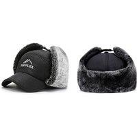Unisex Black 3 in 1 Warm Hat with Earflap and Removable Mask - 6 Colours
