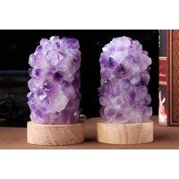 Amethyst Crystal Wishing Lamp In Warm Or Cold Light Option