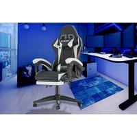Ergonomic Gaming Chair With Footrest In 4 Colours - Black