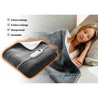 Soft Sherpa Lined Heated Washable Electric Blanket!