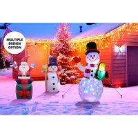 6Ft Led Inflatable Christmas Decoration - Santa Or Snowman