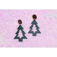 Festive Charm: Christmas Themed Acrylic Earrings - 4 Styles