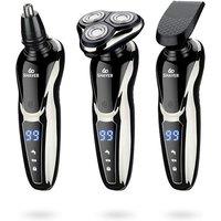 3-in-1 Electric Shaver & Beard Trimmer for Men - Cordless, LCD Display, Waterproof