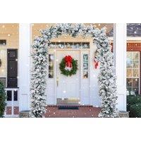 Indoor 8Ft Flocked Christmas Tree Arch