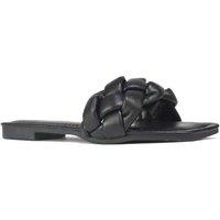 Black Women's Breathable Open Toe Slip-On Sandals - Cushioned, Adjustable, Versatile Summer Footwear