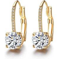 Golden Earrings With Premium Crystal