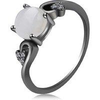 White Gem Ring Made With Premium Crystal
