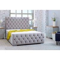 Silver Plush Velvet Florida Bed With Mattress