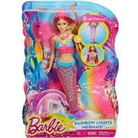 Barbie Rainbow Lights Mermaid Doll - Light-Up Water Play Toy For Ages 3+