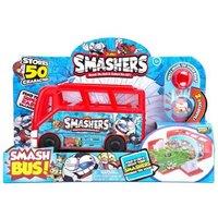 Smashers Team Bus Collectible Playset - Portable Goal-Firing Toy for Ages 5+, Includes 2 Figures