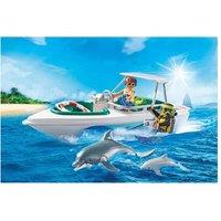 Playmobil Diving Trip Boat & Dolphins Set - Imaginative Play Toy for Ages 4+, Creative Outdoor Water Adventure