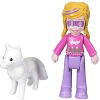 Polly Pocket Flip & Find Arctic Fox Compact Toy - Imaginative Play For Ages 4+, Portable Arctic Animal Set