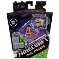 Minecraft Mini Figures 3-Pack Toy Set - Elder Guardian, Rabbit & Sneaky Creeper (Ages 6+, Imaginative Play, Collectible)