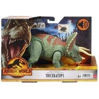 Jurassic World Dominion Dinosaur Action Figure Toy - Triceratops, Realistic Sounds, Ages 4+, Imaginative Play