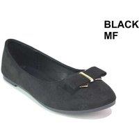 Unisex Black Women'S Casual Slip-On Ballet Flats - Cushioned Comfort, Flexible Sole