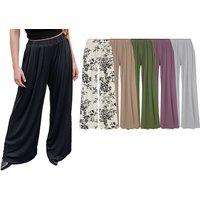 Plus Size Wide Leg Pants For Women In 6 Colours And Sizes