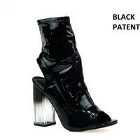 Black Women's Rivet Peep Toe Block Heel Slip-On Pumps - Durable, Versatile, Breathable