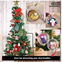 Enchanting Fillable Christmas Baubles - Diy 5 Or 10 Pack