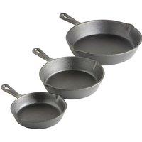 Cast Iron 3pcs Non Stick Skillet Pan Set