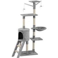 Multi-Level Cat Tree with Sisal Scratching Posts & Plush Bed - Large Sturdy Play Centre