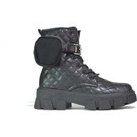 Black Women's Chic Ankle Boots with Side Pocket - Durable Casual Footwear