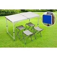 Foldable Camping Table With Chairs - 3 Colours! - Brown