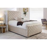 Milan Bed Frame In Cream Velvet With Mattress Options