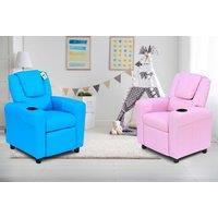 Reclining Armchair With Cup Holder For Children In 2 Colours