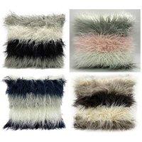 Luxurious 3-Tone Shaggy Fur Cushion/Cover