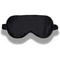 Unisex Black 100% Pure Mulberry Silk Sleep Eyemask - Hypoallergenic, Adjustable, Travel-Friendly