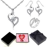 Necklace, Earrings&Ring+Valentine Box