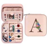 Initial Letter Travel Jewelry Box