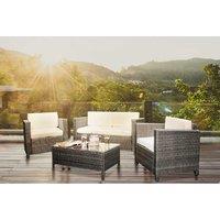 4 Piece Rattan Lounge Set