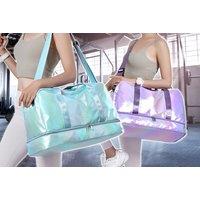 Stylish Holographic Gym Bag In 6 Colour Options - Green