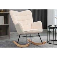 Boucle Rocking Chair - Beige Or Dark Grey!