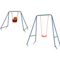 2-In-1 Metal Frame Nursery Swing W/ Comfortable Seat & Safety Belt!
