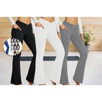 Women'S Crossover Flared Leggings In 8 Sizes And 10 Colours