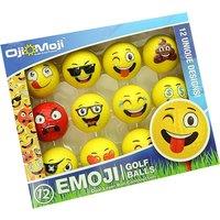 Emoji Golf Balls Set - Novelty Sports Gift for Family Outdoor Fun (12 Pack)