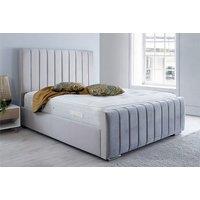 Silver Plush Velvet Sara Bed & Mattress Options!