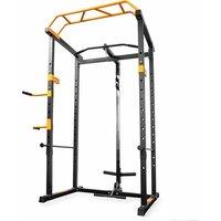 Adjustable Steel Power Rack Home Gym Station - 250kg Capacity, Multi-Function, Compact Design