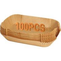 100-Pack Air Fryer Liners - Greaseproof, Food Safe, Universal Fit for Ninja, Salter, Tower & More