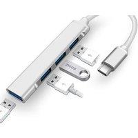 Type C To Usb 3.0 4 Port Hub In 2 Colours And Options - Silver