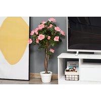 Artificial Camellia Potted Home Decor Plant