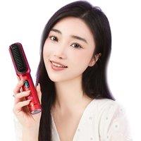 Professional Cordless Hair Straightening Brush With Lcd Display